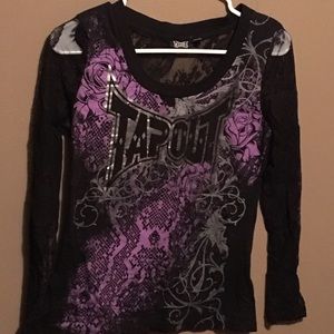 Tap out lace sleeve shirt